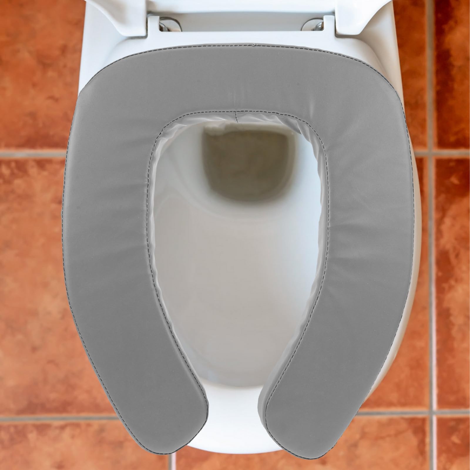 Podwyższona podkładka pod deskę sedesową dla seniorów - pogrubiona, miękka, wyściełana, akcesorium do łazienki - podkładka podwyższająca, wygodna mata nocnikowa dla osób starszych i