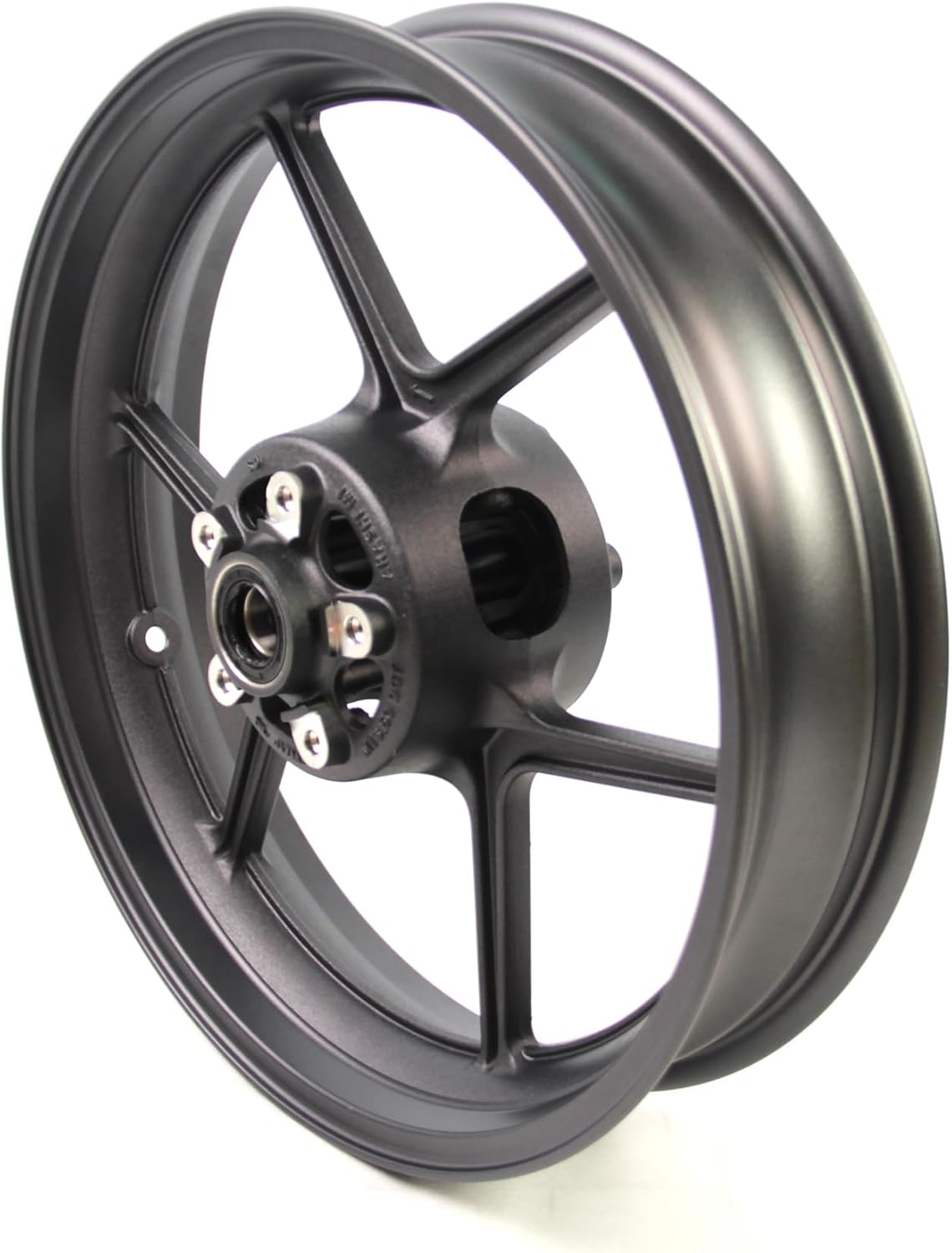 Matte Black Front Wheel Rim Compatible with Kawasaki Z800 2013-2016, Z1000 2014-2020, Bearing include, Motorcycle Replacement Accessories Parts