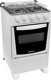 Fogão 4 Bocas Atlas Mônaco Plus Acendimento Automático Branco