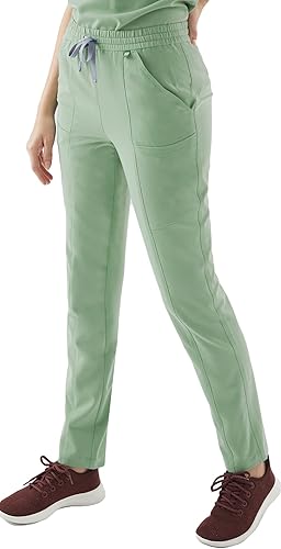 Mediclo Pantalones médicos para mujer Jura Slim Fit 4 bolsillos cintura elástica respetuosa con el medio ambiente tela FYSEL sostenible