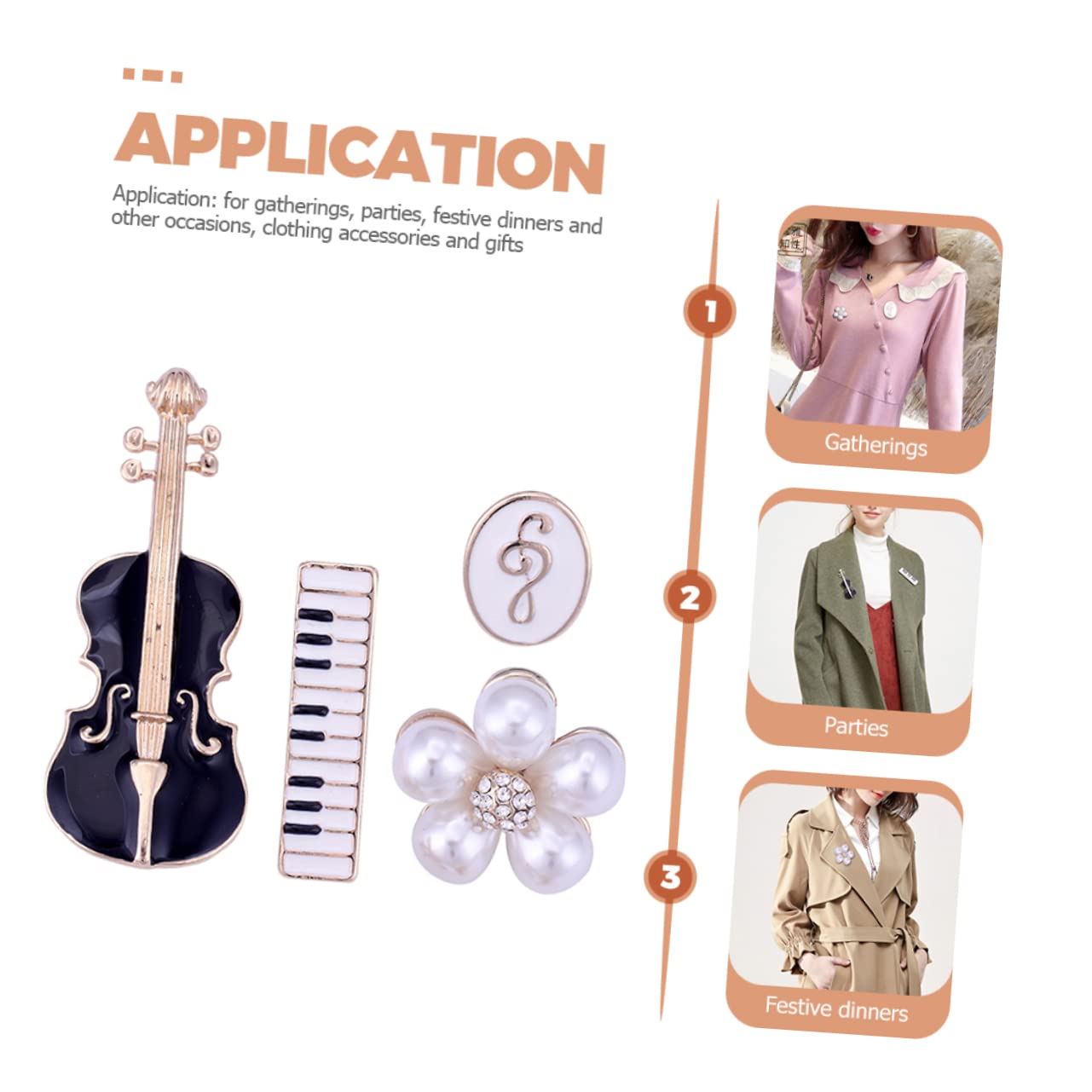 BESPORTBLE Spilla Per Colletto Violino Per Accessori Musicali Per Speciali