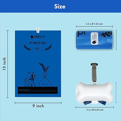 Miniatura 6 de Gorilla Supply 1000 Dog Poop Waste Bags with Dispenser and Leash Tie Eco-friendly Leak-Proof Water-Proof Durable and Strong Unscented EPI technology