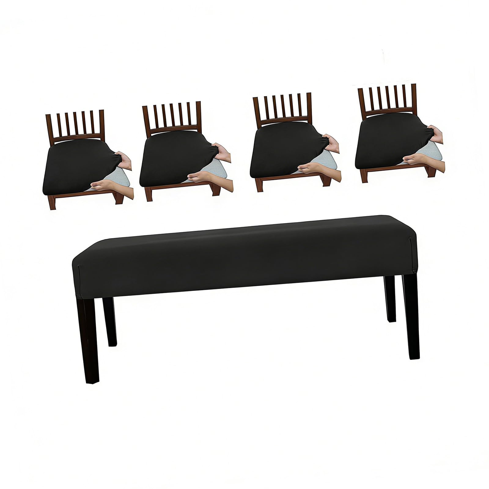 Tsophreniq Benches Cover Waterproof with Elastic Rope for Secure Attachment Multiple Color Addition Seat Cover