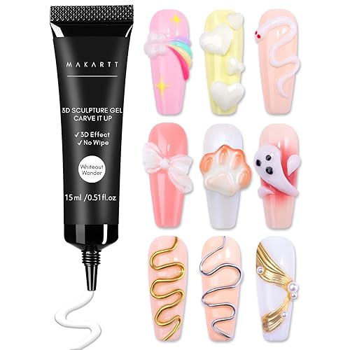 Vista 66 de Makartt Pegamento de uñas de gel: pegamento sólido para uñas a presión, necesita lámpara UV de gel 3D de 0.5 fl oz, herramientas multifuncionales