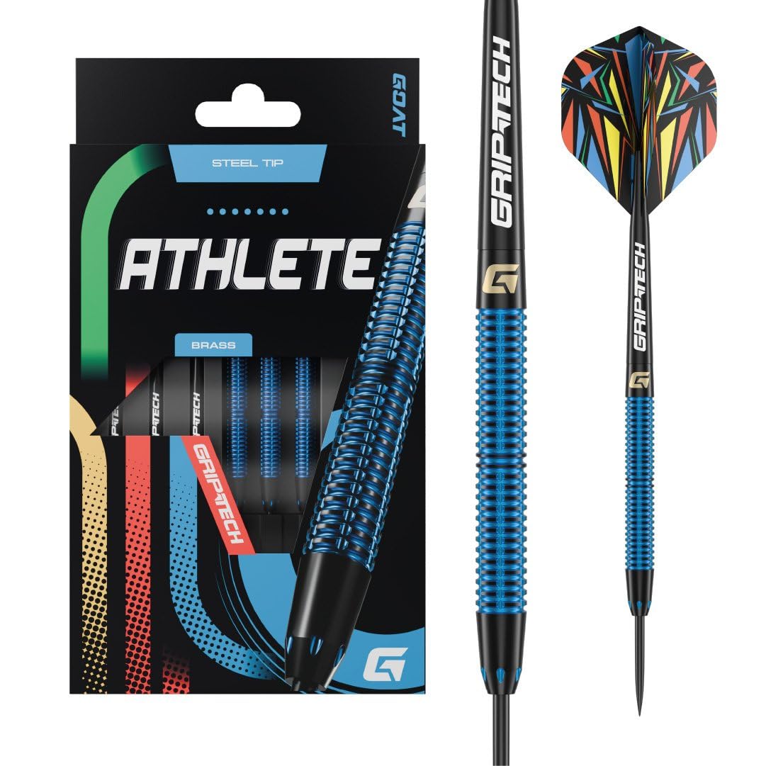 GOAT Athlete Brass Steel Tip Darts - Blue - 12g