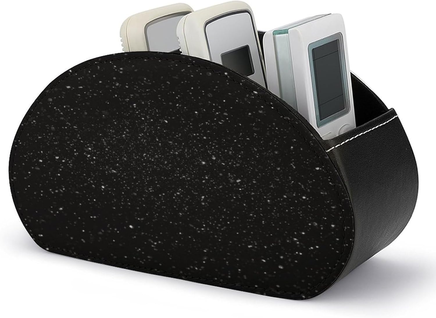 Black Glitter PU Leather Remote Control Holder