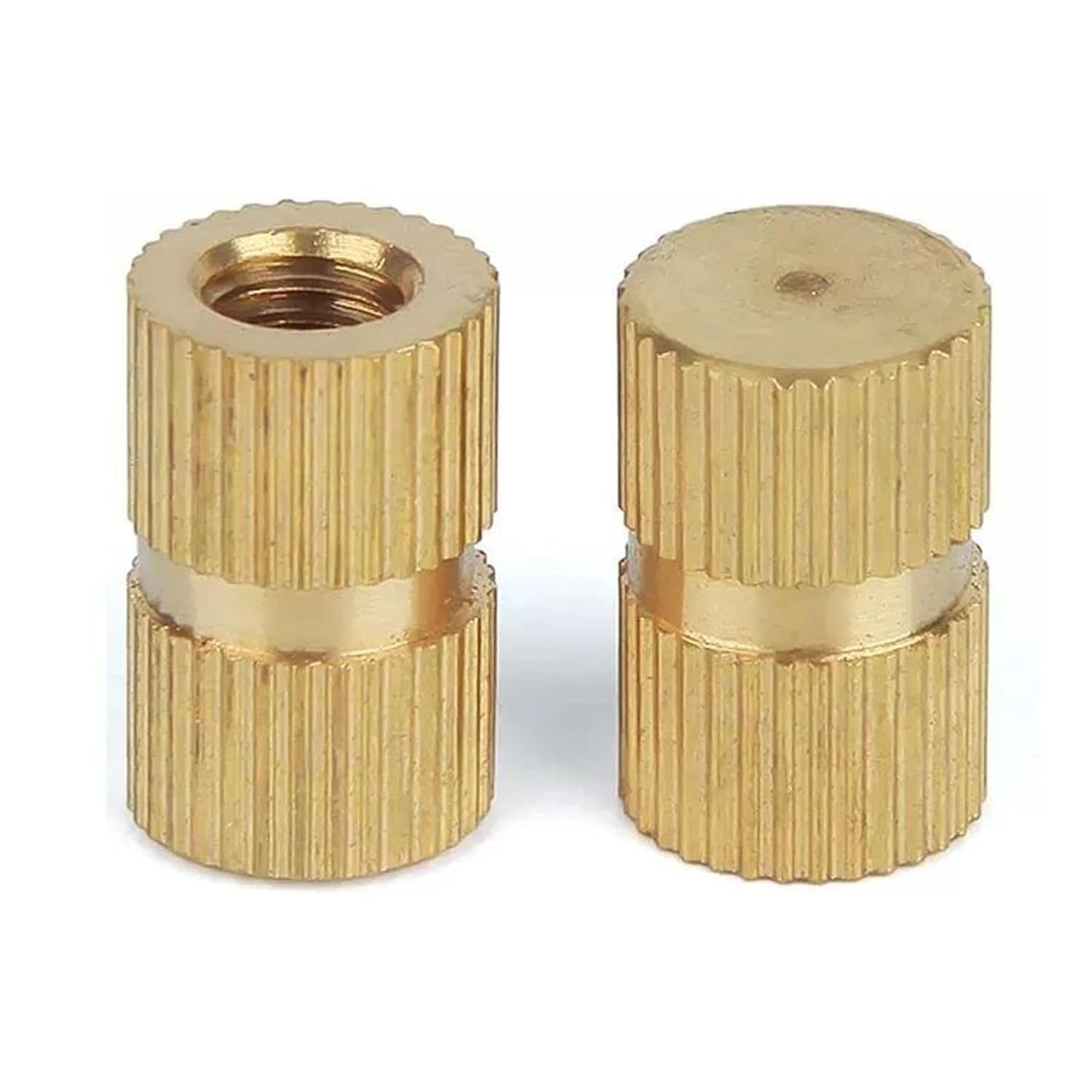 M3 M4 M5 M6 M8 Solid Brass Copper Type Blind Hole Molding Knurl Insert Embedded Nut 50pcs M4x6x16