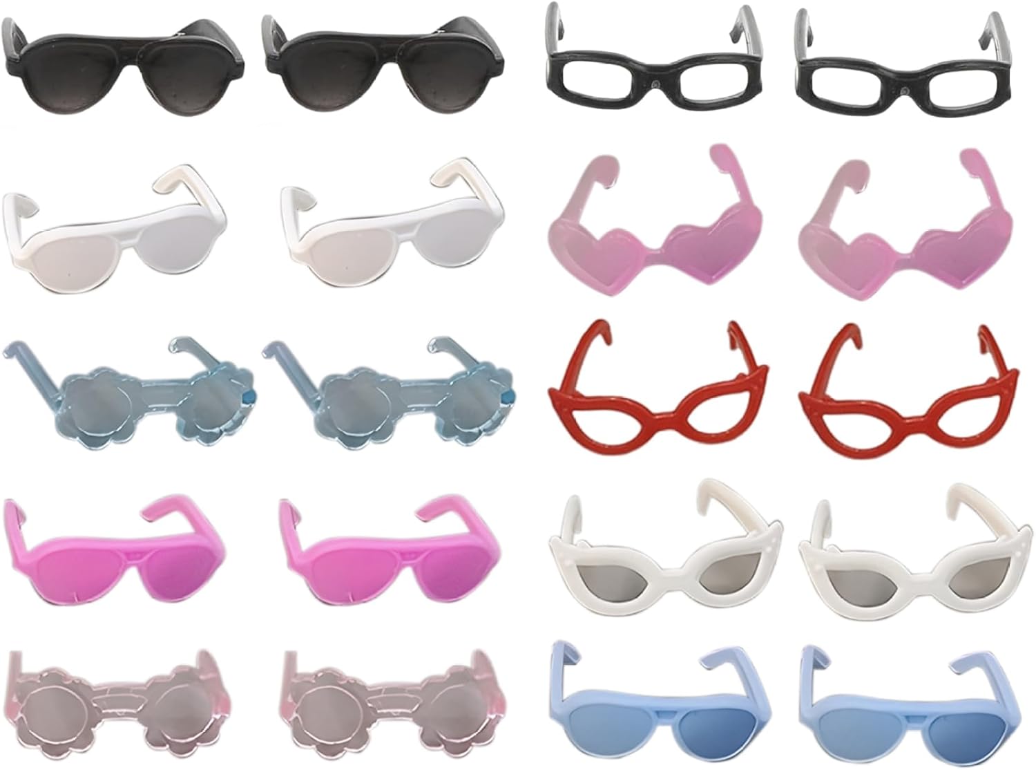 20 Pairs Doll Glasses Plastic Doll...
