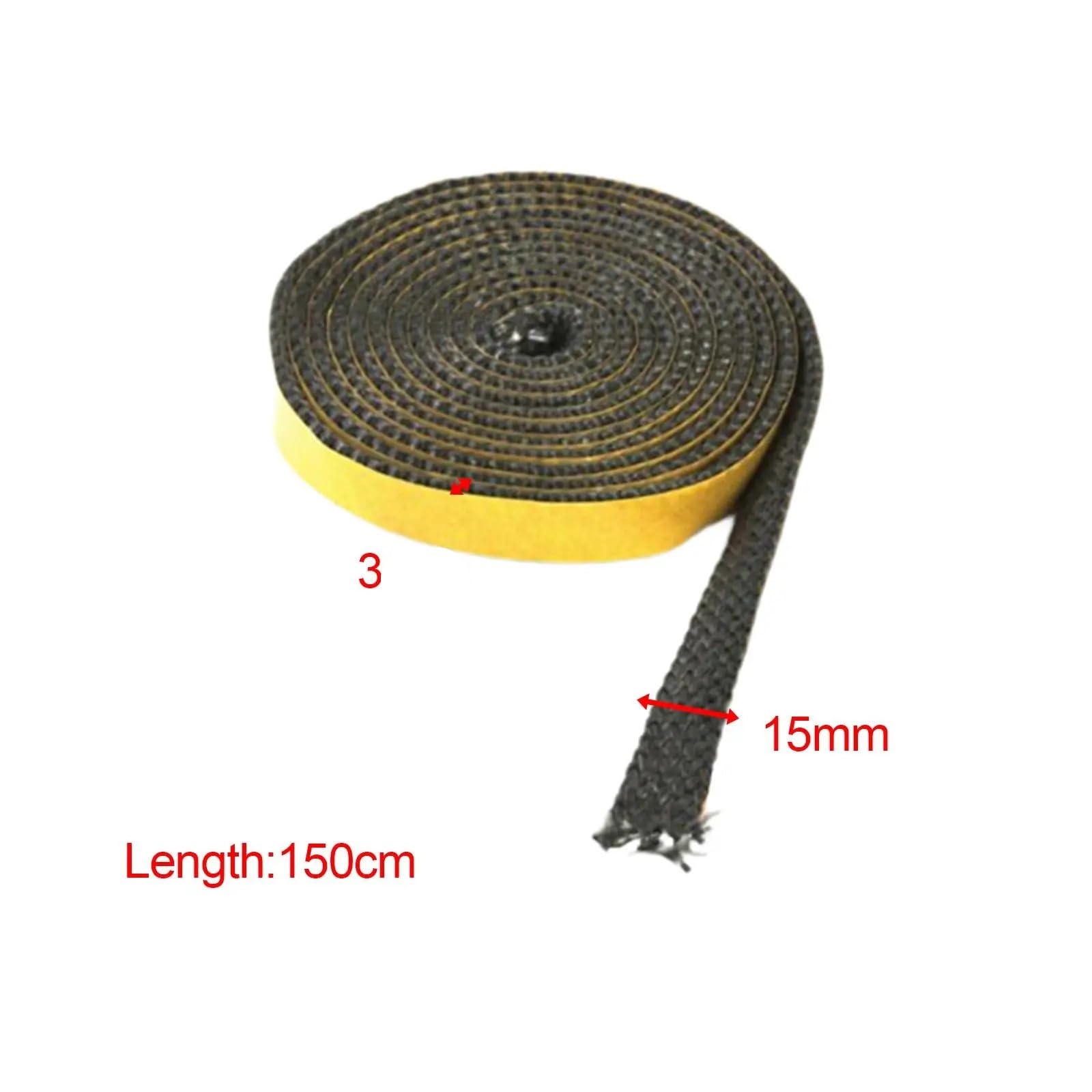 Guarnizione Stufa a Legna Sostituisce la guarnizione for stufe a legna | Pratico cordone multifunzione autoincollante for la porta del forno del camino(3x25mmx2.5m)