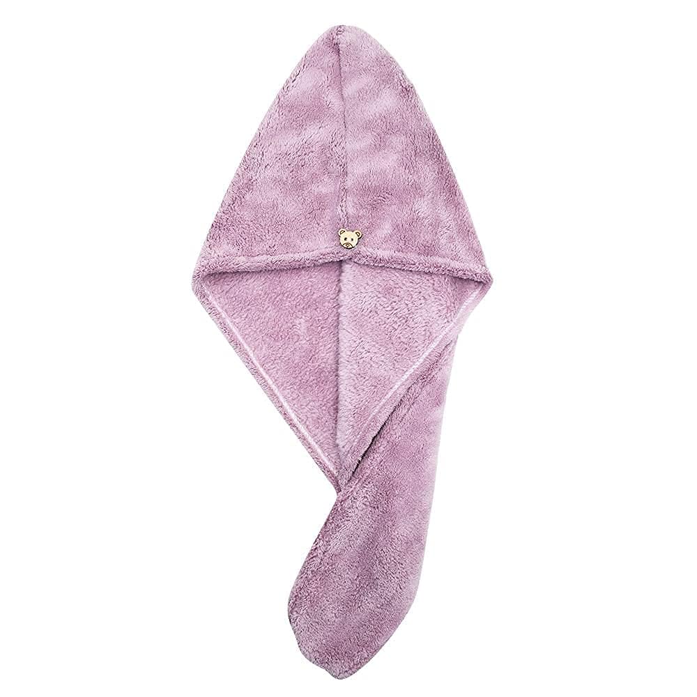 DKVDYENX Hair Wrap Towel for Women & Girls Super Absorbent Microfiber Hair Drying Towel with Button Loop Quick Dry Hair Turban Wrap for Curly, Long & Thick Hair (Multicolor)-image-41