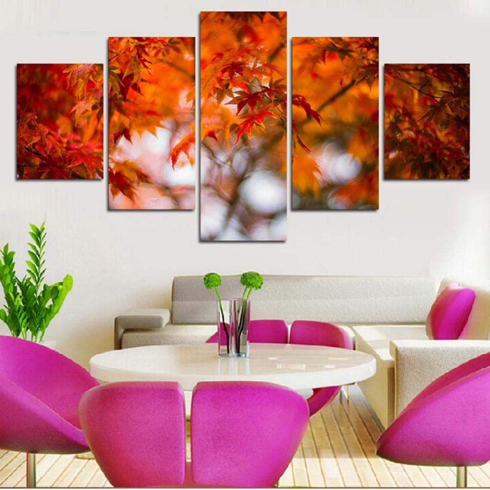 Tableaux impression sur toile d'érable salon 5 pièces - 7