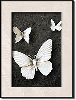 [XLOYP] 蝶々 アートパネル デザイン06 飾り絵 カラフル 抽象 写真 ポスター プリント フレーム 壁掛け モダン アートボード 絵画 印刷された インテリア部屋飾り ウォールデコレーション ポスタープリント ボタニカル 50*70cm 寝室 大人 部屋 イラスト