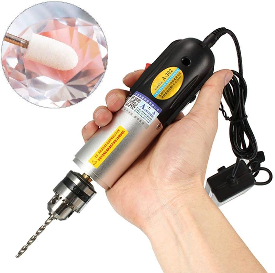 110~240V 72W Micro DIY Electric Drill,Handle Drill,Moto Tool,Reversible Drill/Grinder/Metal Jewelry, Wood, Jade, Small Handicraft,Collection Hobby,Drilling,Grinding, Engraving, Rotary tool kit