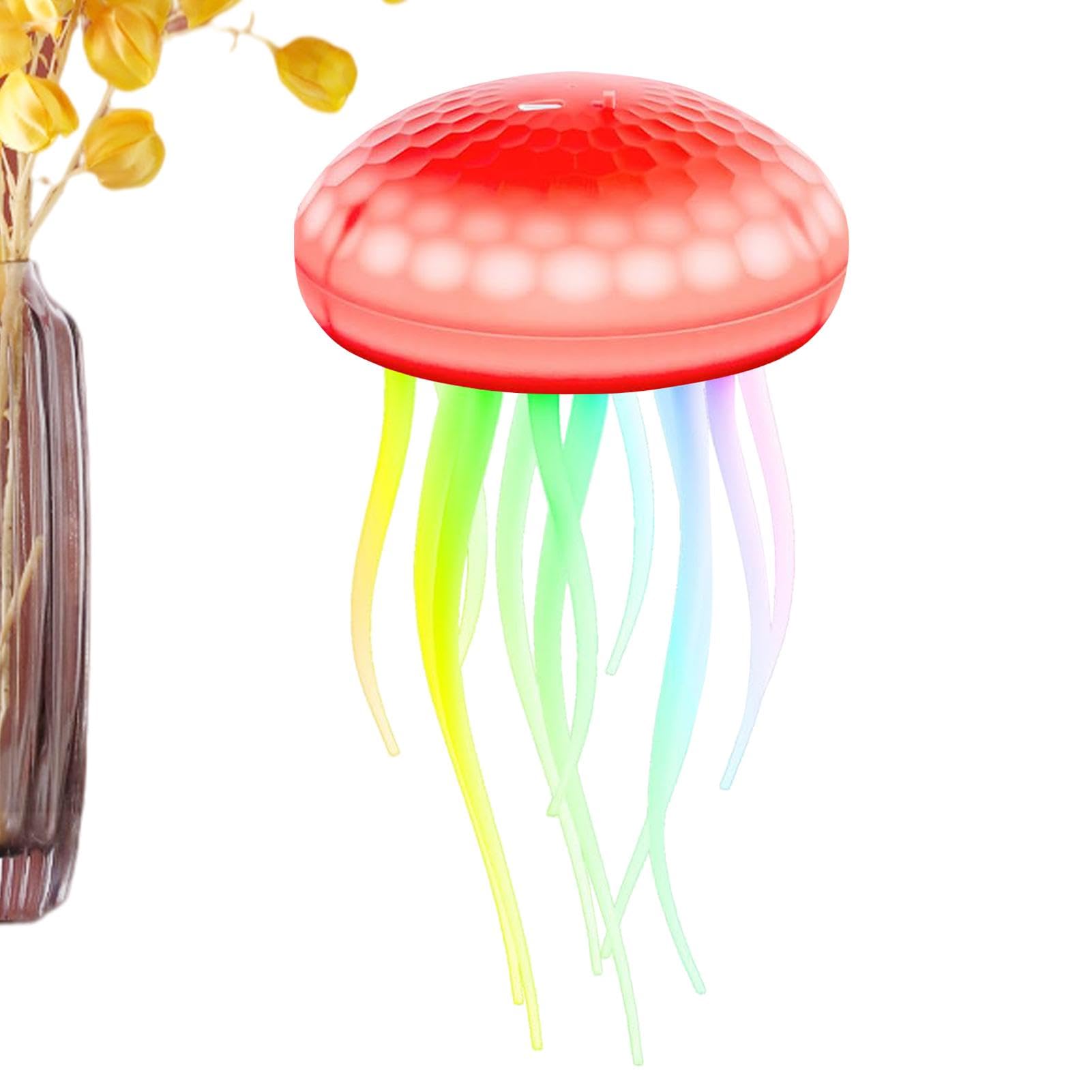 Luce notturna a LED con, lampada con Lampada ad attivazione vocale | Lampada da comodino ricaricabile da 1000 mAh, luce notturna portatile a LED RGB con medusa per soggiorno, scrivania da