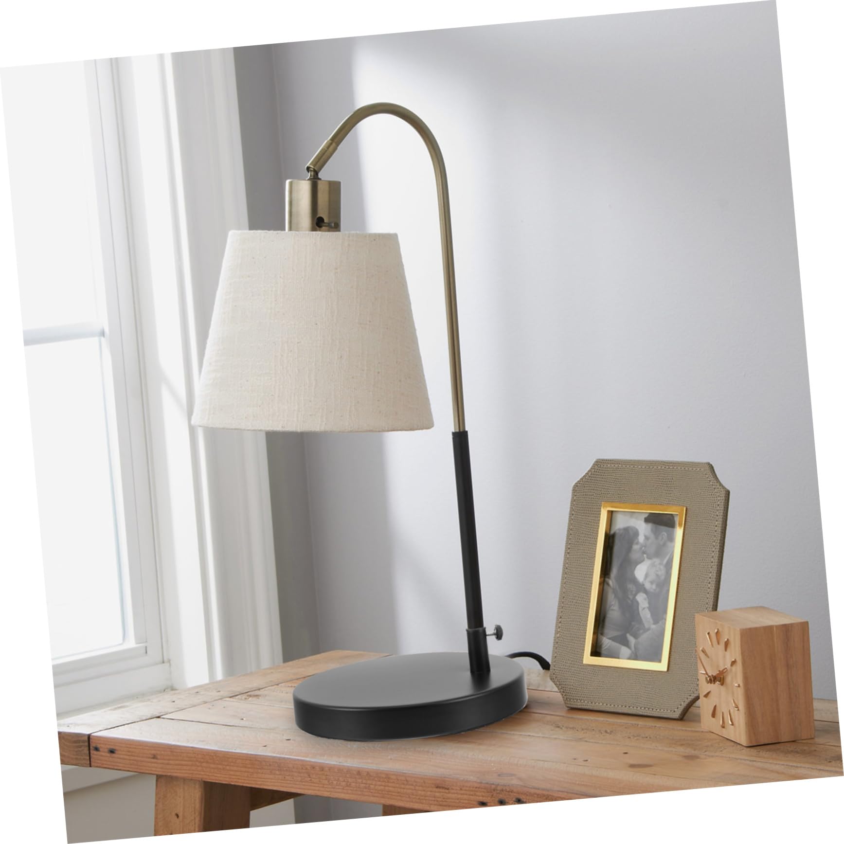 Luxshiny Base De Lampe Ronde Lestée Stable - Support Poids Pour Lampadaire Et Lampe De Table, Noir