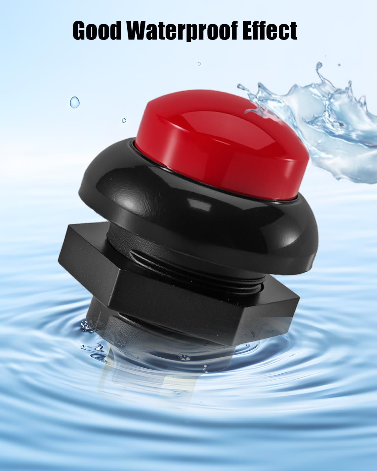 12MM Waterproof Reset Button Switch 2-Pin Fit for OTTO 21649 Red