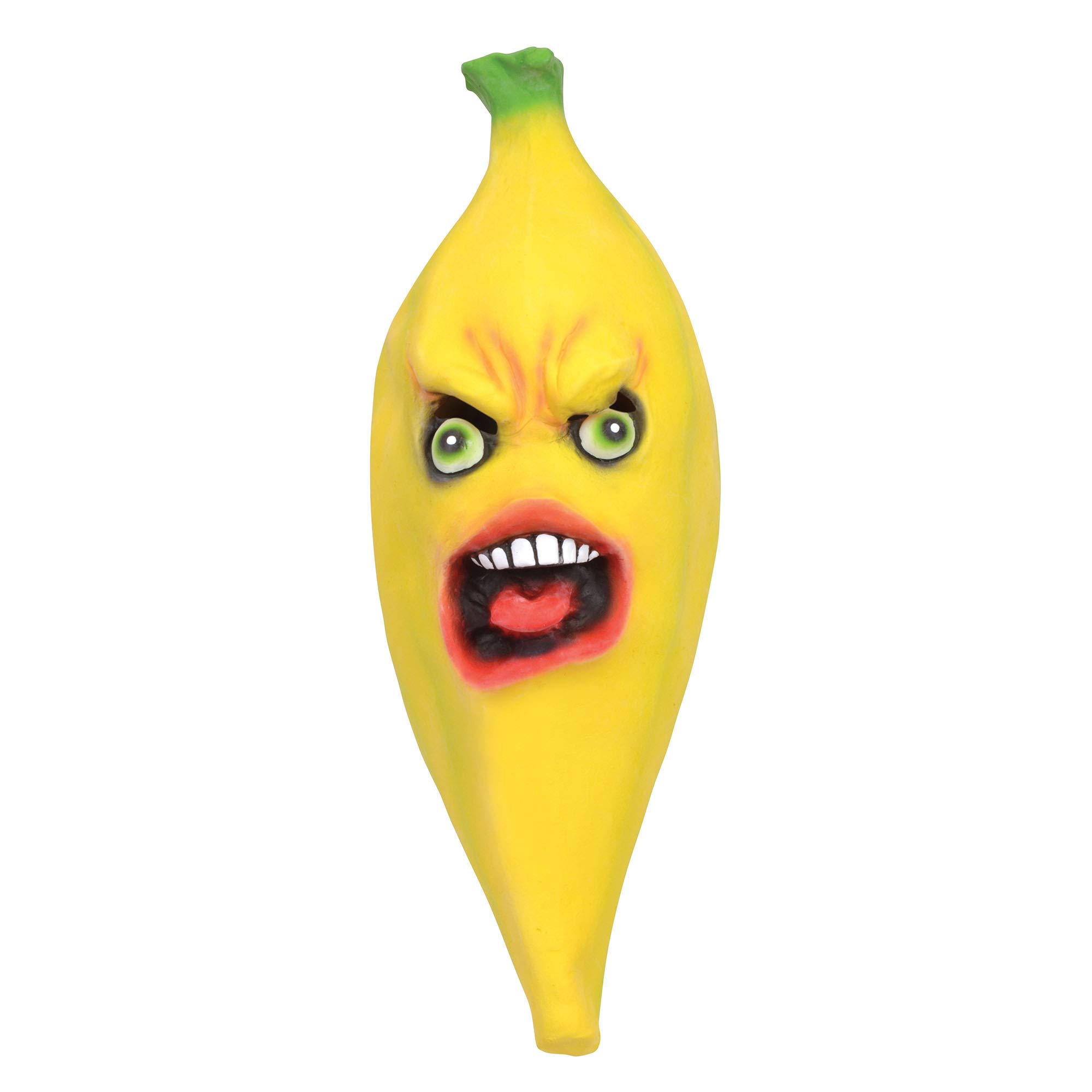 Bristol Novelty BM564 Horror Banana Mask Rubber, Men, Women, Yellow