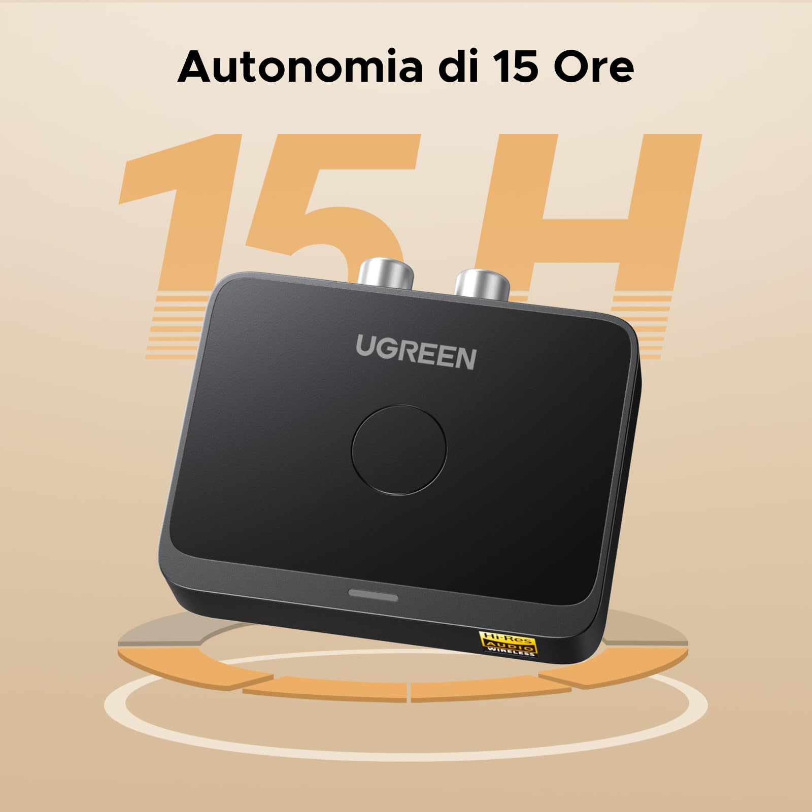 UGREEN Bluetooth 6.0 LDAC SBC AAC Audio USB-C Adattatore 2RCA 3,5 mm HiFi Bassa Latenza Wireless