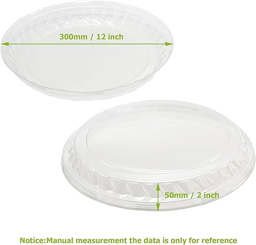 Miniatura 2 de Paquete de 30 bandejas de plástico para servir aperitivos con tapa, plato de frutas dividido redondo desechable, bandejas de alimentos para