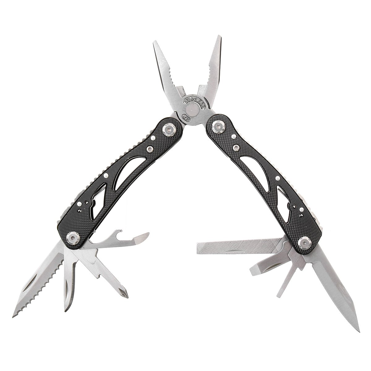 Outil De Pince Multi-Fonctions 24 En 1 Pour Outils À Main Combinés Extérieurs Fonctionnant - Noir