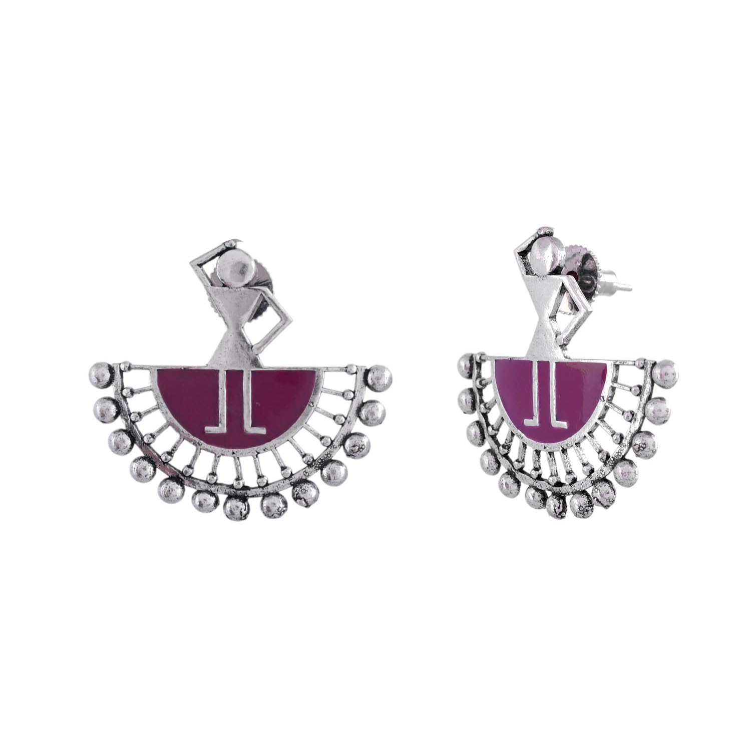 Voylla Warli Show Me Your Thumka Earrings Studs Earrings For Women|Enamel|Summer|Gift For Her|Oxidised| (B0D6NMDXB8) Amazon Price History, Amazon Price Tracker