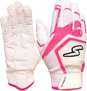 Stinger Sports Traditional Short Cuff Batting Gloves Sting Squad and Color Crush - Baseball and Softball Gloves for Adult & Youth - Ultra Soft, Durable, Breathable, Sheepskin Leather