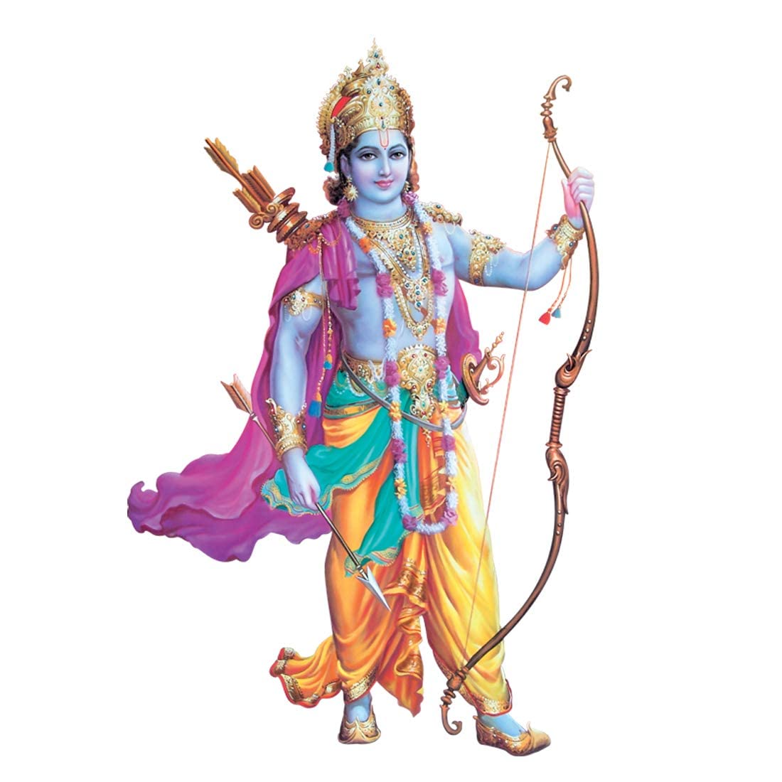 Akki Wold Shri Ram Bhagwan Wall Sticker for Pooja Room, Living Room, Kids Room, Office, (Muticolor, Size - 46Cm X 56Cm)-image-25