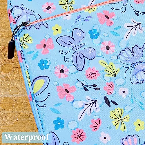 FIODAY Fichário com zíper, 5 cm, fichário com 3 anéis com zíper, alça de ombro e alça de ombro, vári