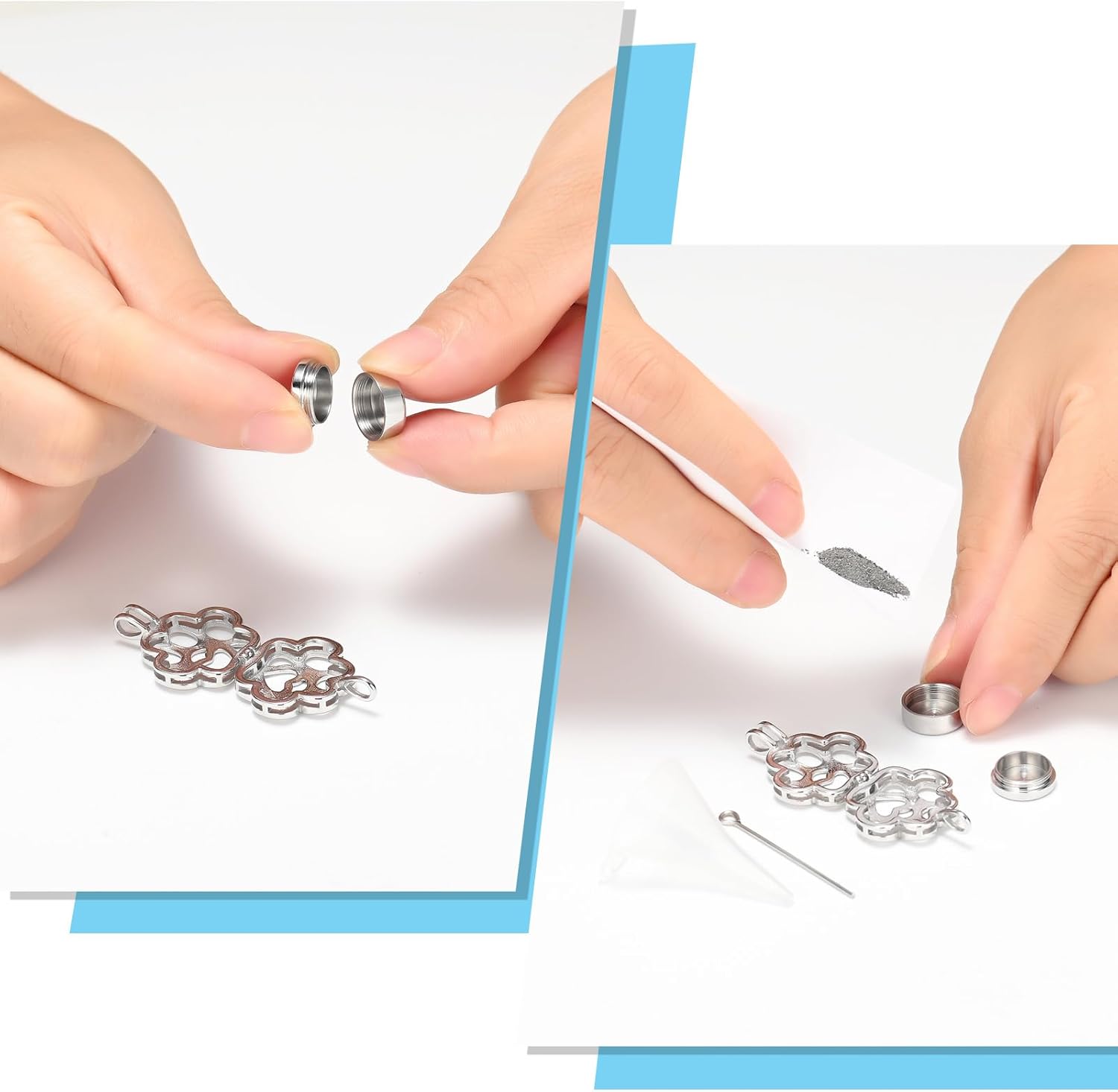 Oinsi Pet Cremation Jewelry For Ashes For Dog/Cat Paw Stainless Steel Memorial Locket Urn Necklace Inside Mini Case Keepsake Cremation Jewelry Women Men - Image 6