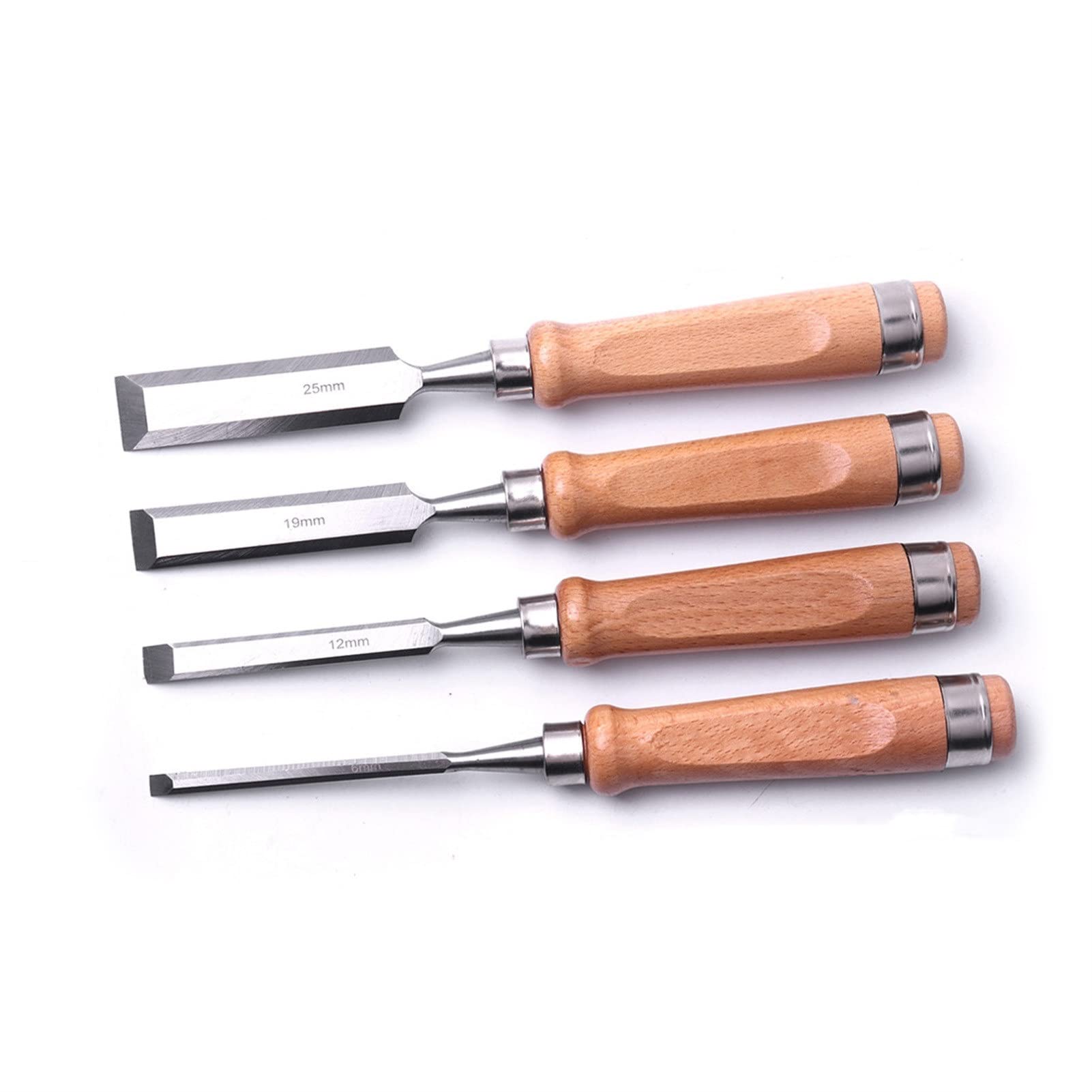 Scalpello per legno durevole in acciaio al cromo vanadio Scalpello per falegname Scalpello per intaglio Scalpello piatto/mezzotondo fai-da-te per la lavorazione del legno (dimensioni: scalpello