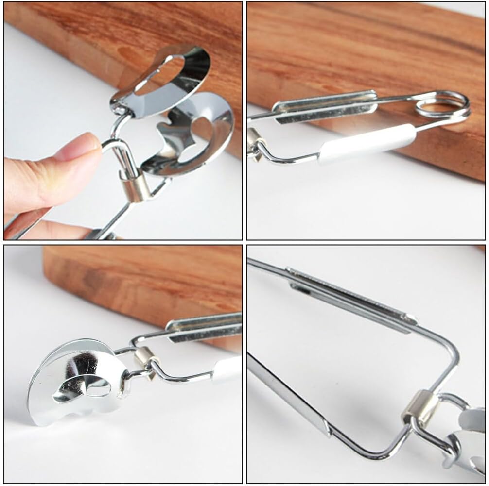 Hemoton Stainless Steel Escargot Tongs 6-Piece Set Ergonomic Snail Tongue Clips Heat Resistant Kitchen Utensils for Dining and Entertaining