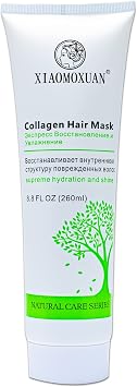 Xiaomoxuan Collagen Hair Mask with Organic Tea Tree Oil for Dry & Damaged Hair - Deep Conditioning & Moisturising Treatment, Natural Split End Repair, 260ml