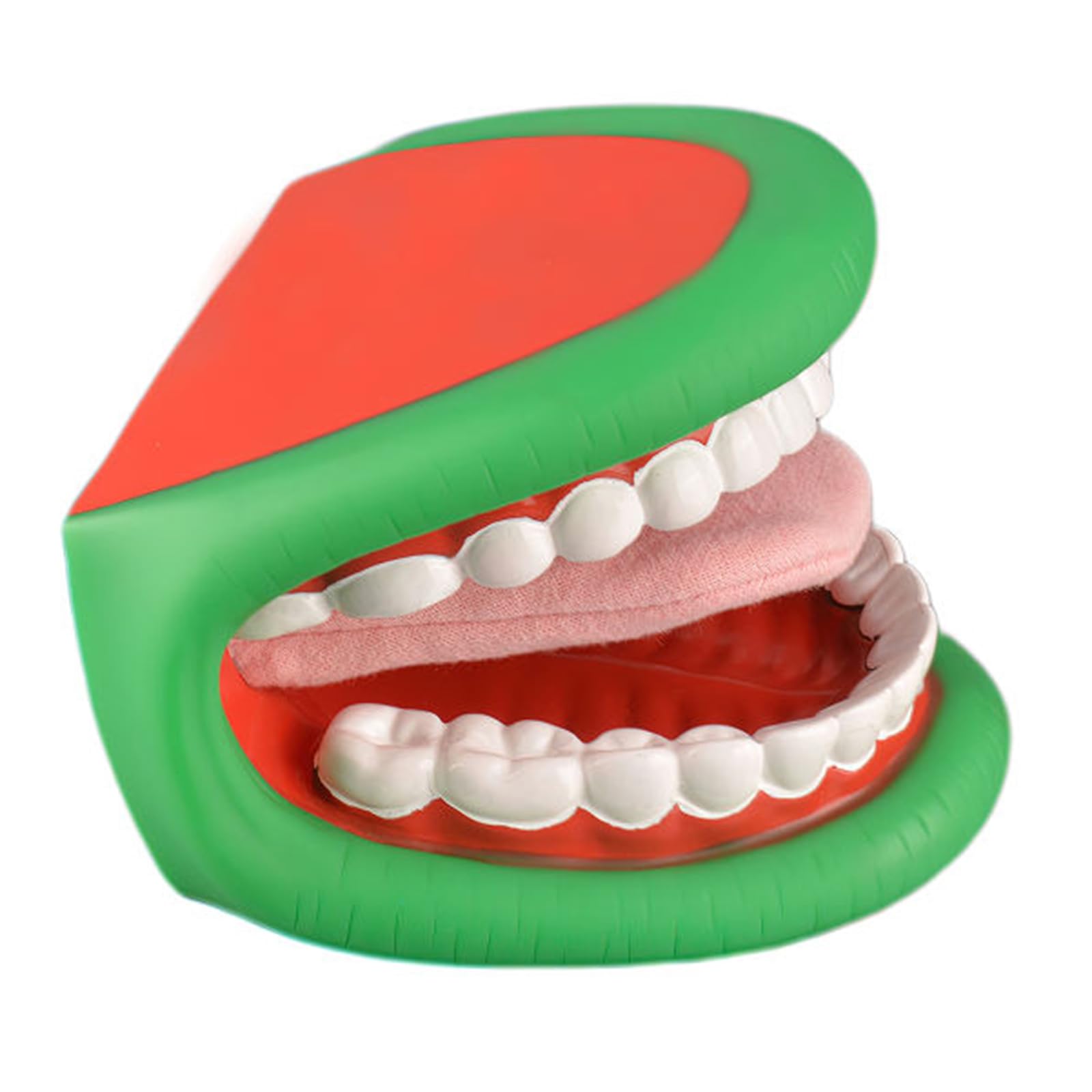 Handpuppen-Modell für Kinder-Sprachtraining - grüne Handpuppe mit Mund und Zunge - für Sprachtherapie, inklusive Zahnbürste