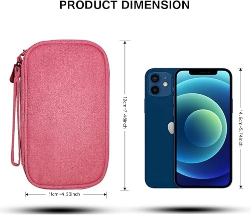 Miniatura 2 de Bolsa organizadora de electrónica, organizador de cables, organizador de viaje a prueba de golpes, funda de transporte para auriculares, Powerbank,