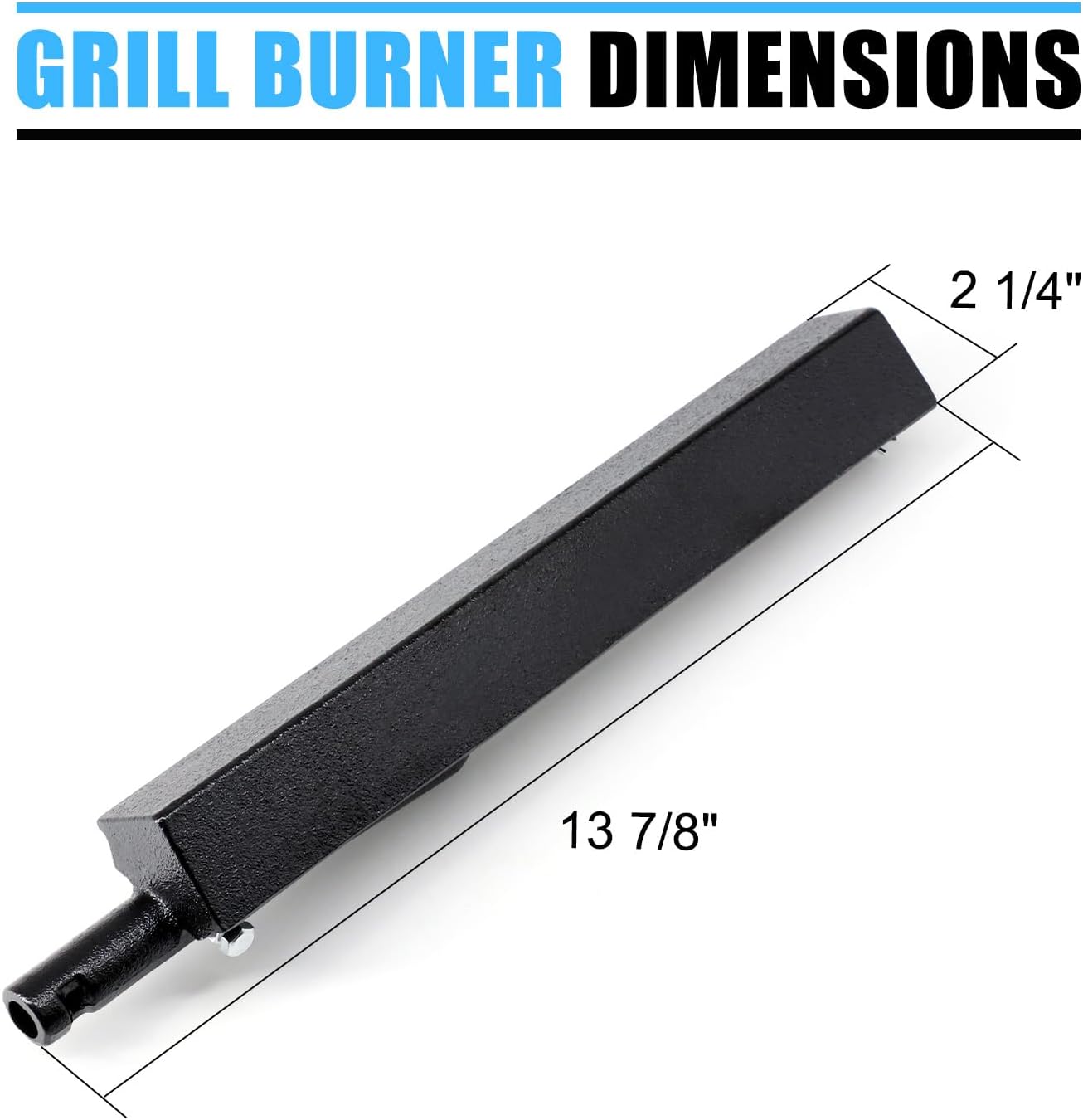 Adviace Grill Replacement Parts for Charbroil 463251605 463240904 463251505, Cast Iron Grill Burners for Char-Broil, Grill Burners for Front Avenue Grill