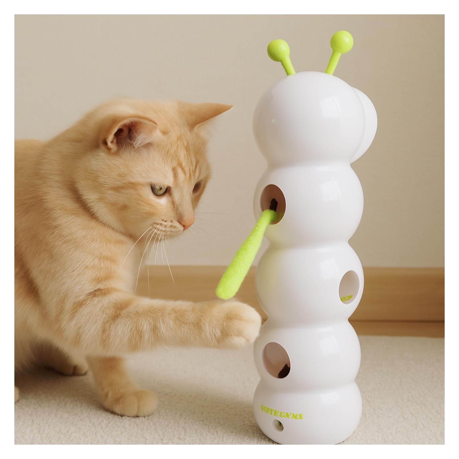 Milageto Jouet pour Chat Taquin, Jouet Interactif, Taquin Électrique Automatique, Jouet de Chasse Stimulant pour Les Chats de Taille Moyenne