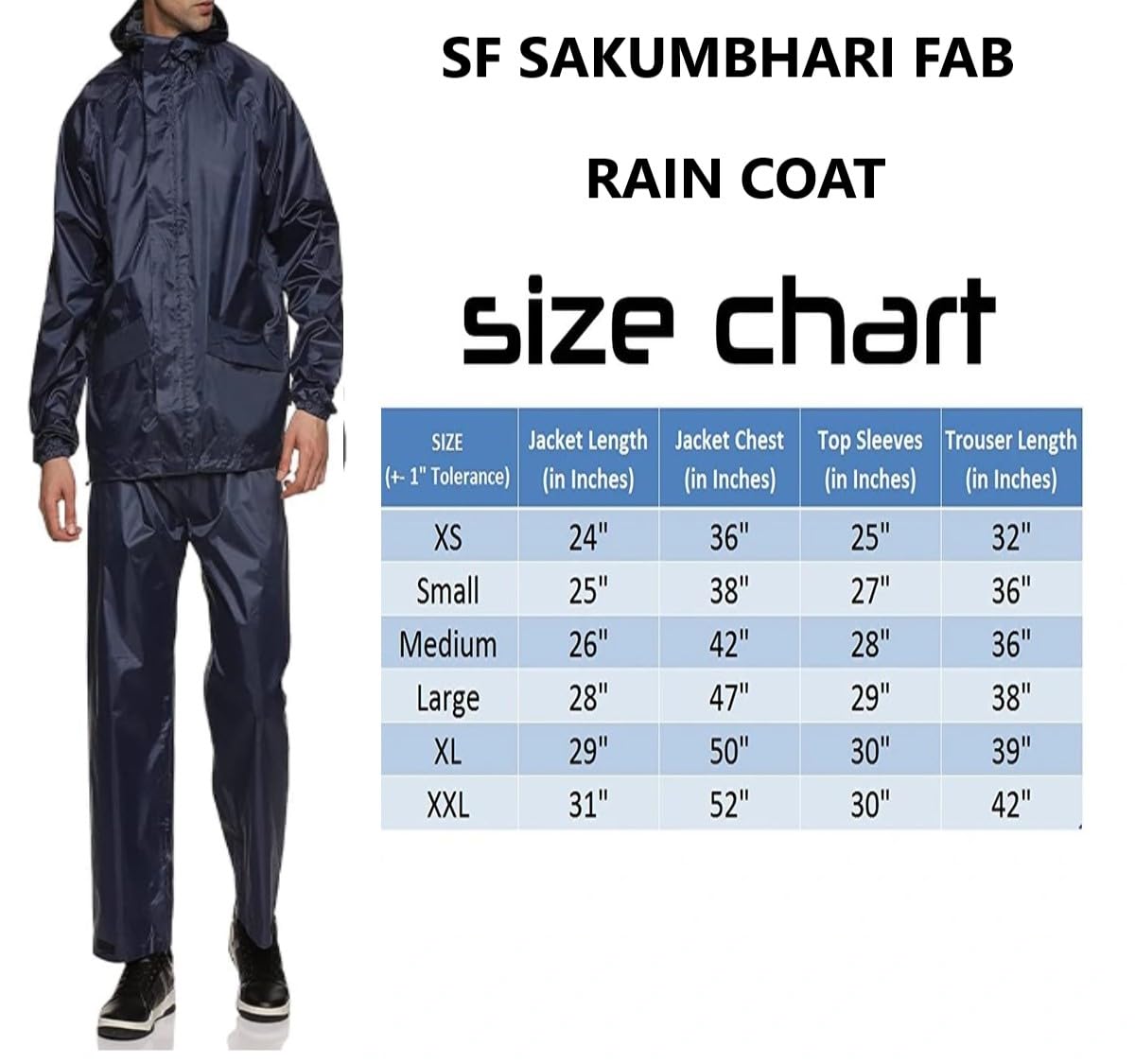 SF SHAKUMBHARI FAB Women Nylon Standard Length Double Layer Waterproof Rainsuit With Pants Inner Mobile Pocket With Storage Bag, Black, Large 4