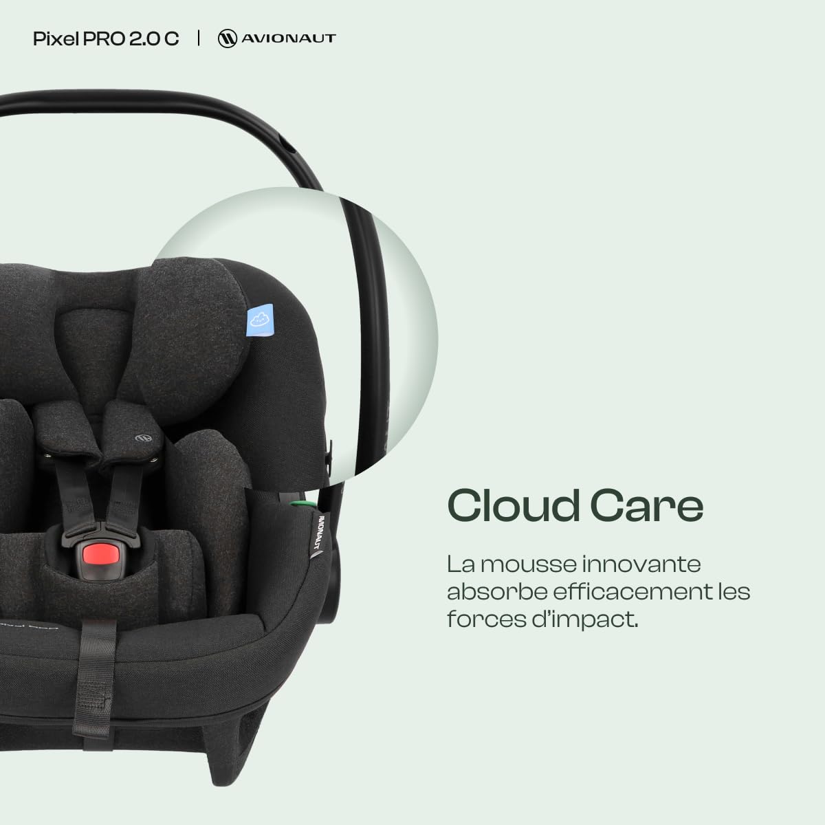 Avionaut Pixel Pro 2.0 C Siège Auto Bébé Groupe 0+ (0–13 kg, 40–86 cm)– Le Plus Léger du Marché, Ergonomique, Certifié AGR, Compatible ISOFIX (Beige)
