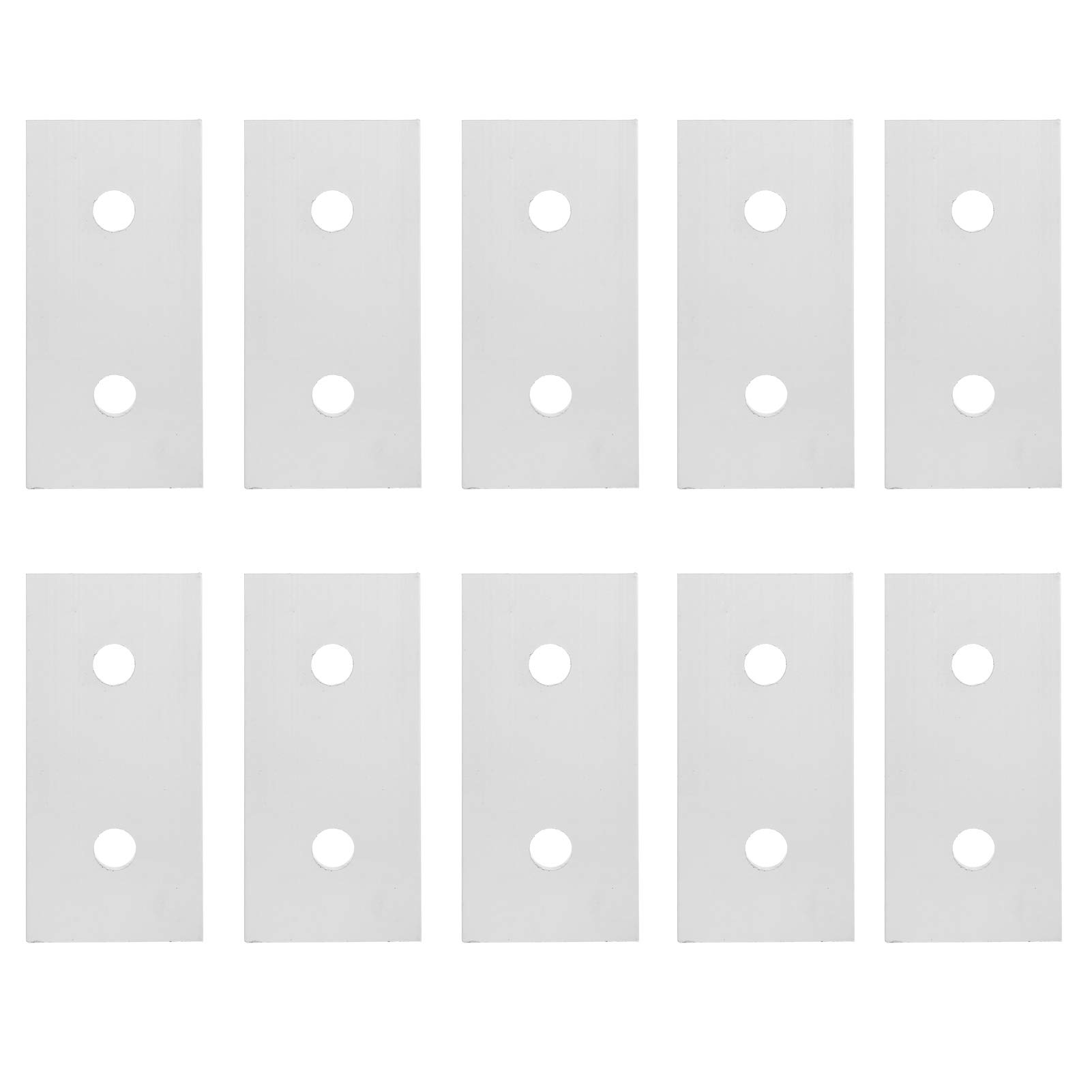 10 Pezzi Piastra Giunzione Alluminio 4040 per Connessione Verticale 2 Fori Superficie Ossidata Dimensioni 80x38mm Spessore 6mm Profili Struttura Telaio per Montaggio Strutturale in Alluminio