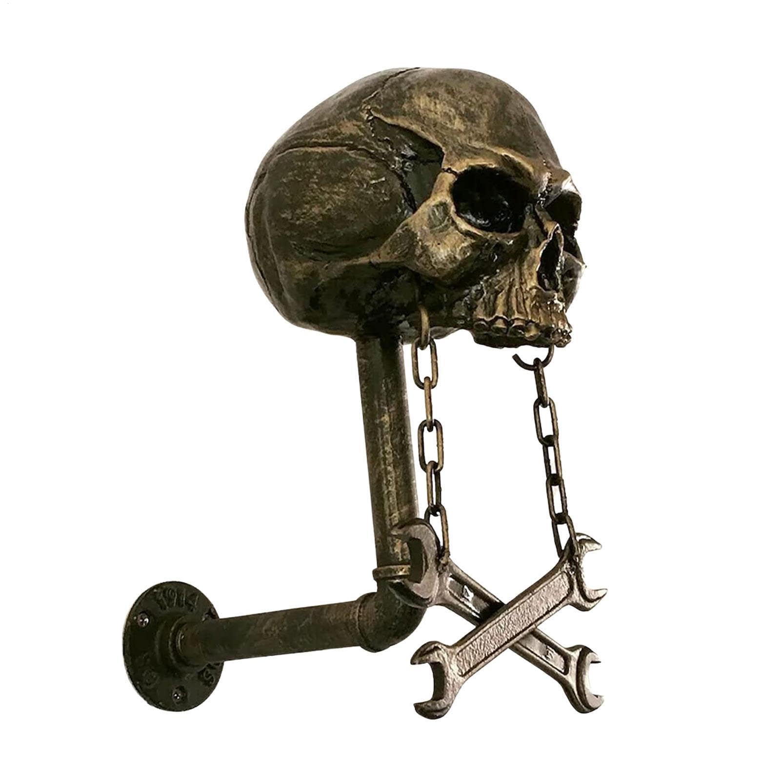 Supporto per caschi da moto, supporto per caschi cranio,Supporto da parete per caschi | Supporto per caschi cranio da moto, supporto per caschi, design testa cranio da parete, per bicicletta,