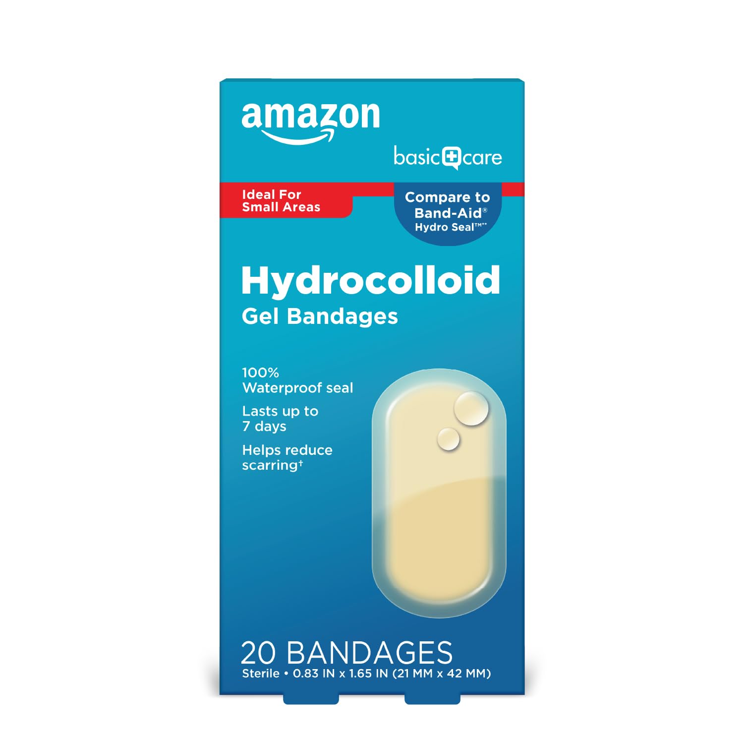 All Health All Health Advanced Fast Healing Hydrocolloid Gel Bandages, Regular 20 ct | 2X Faster Healing for First Aid Blisters or Wound Care, 20 Count