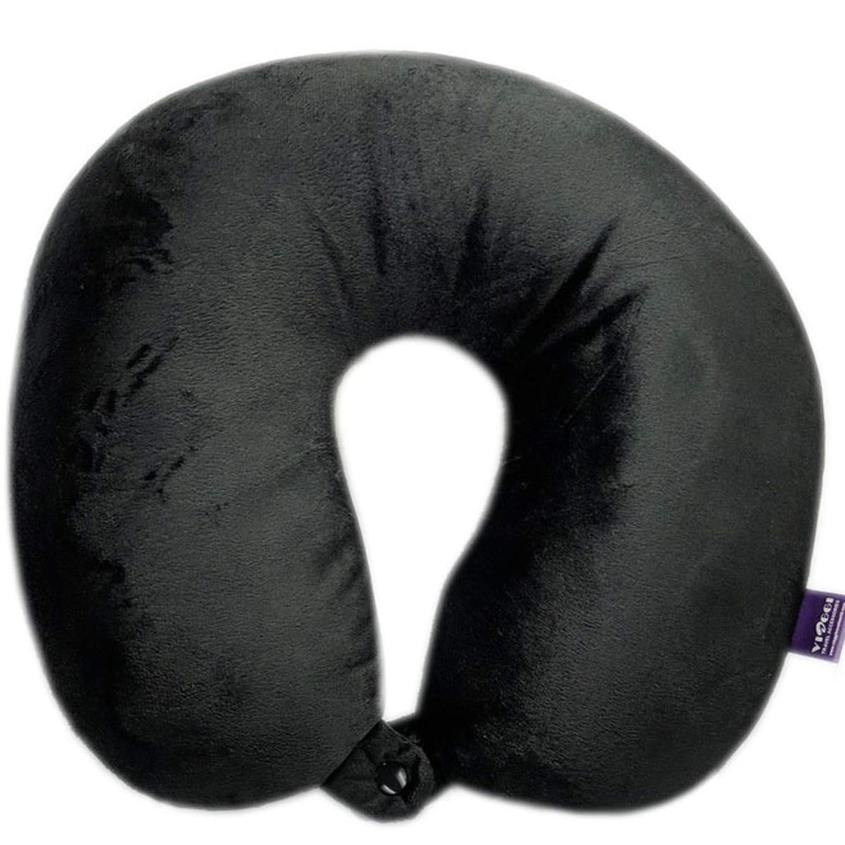 Viaggi Microbead Travel Neck Pillow with Fleece Cover - Black 2