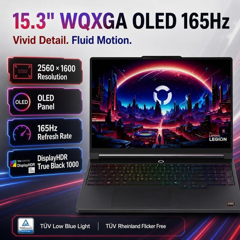 Lenovo Legion 5 OLED Gaming Laptop GeForce RTX 5070 AMD Ryzen AI 9 465 image 4