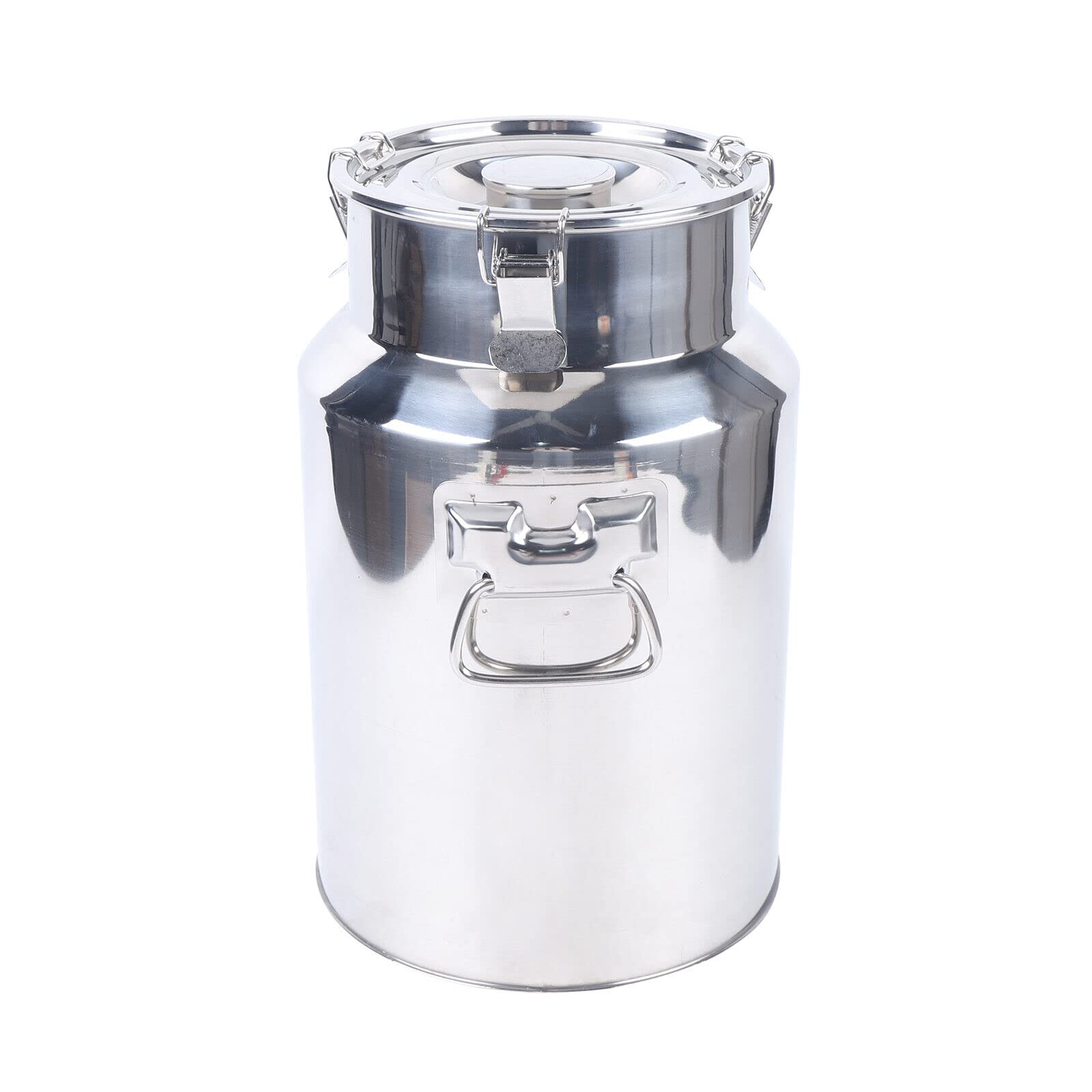 Pot à lait en acier inoxydable de 18 litres - Grand pichet de transport - Réservoir à lait - Seau scellé avec couvercle en silicone pour un stockage facile des produits liquides