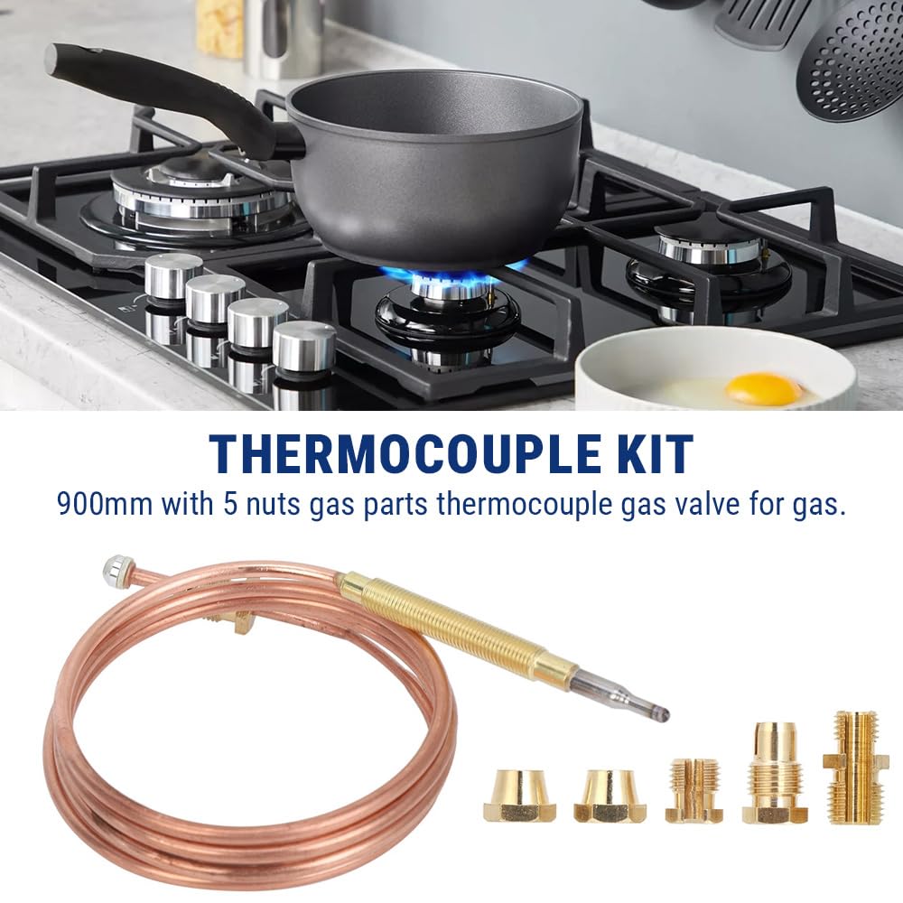 Termocoppia Universale 900mm Con Adattatori Per Piani Cottura, Forni, Barbecue, EUROPART, Nuova