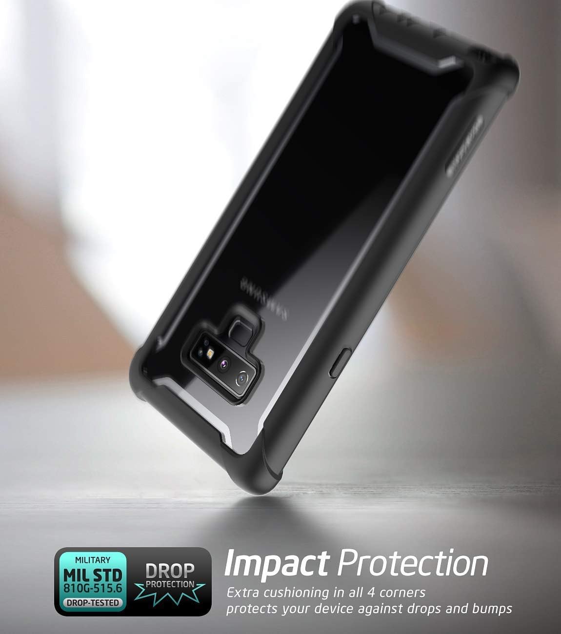i-Blason Ares Designed for Galaxy Note 9 Case, Full-Body Rugged Clear Bumper Case with Built-in Screen Protector for Galaxy Note 9 2018 Release, Black