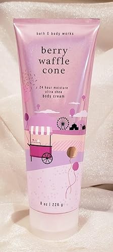 Miniatura 2 de Bath & Body Works Berry Waffle Cone Signature Collection Ultra Crema corporal de karité, 8 onzas (cono de gofre de baya)
