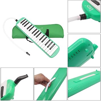 32 Keys Melodica Piano Musical Instrument And 10 inch Tambourine 6 Pairs Double Metal Jingle