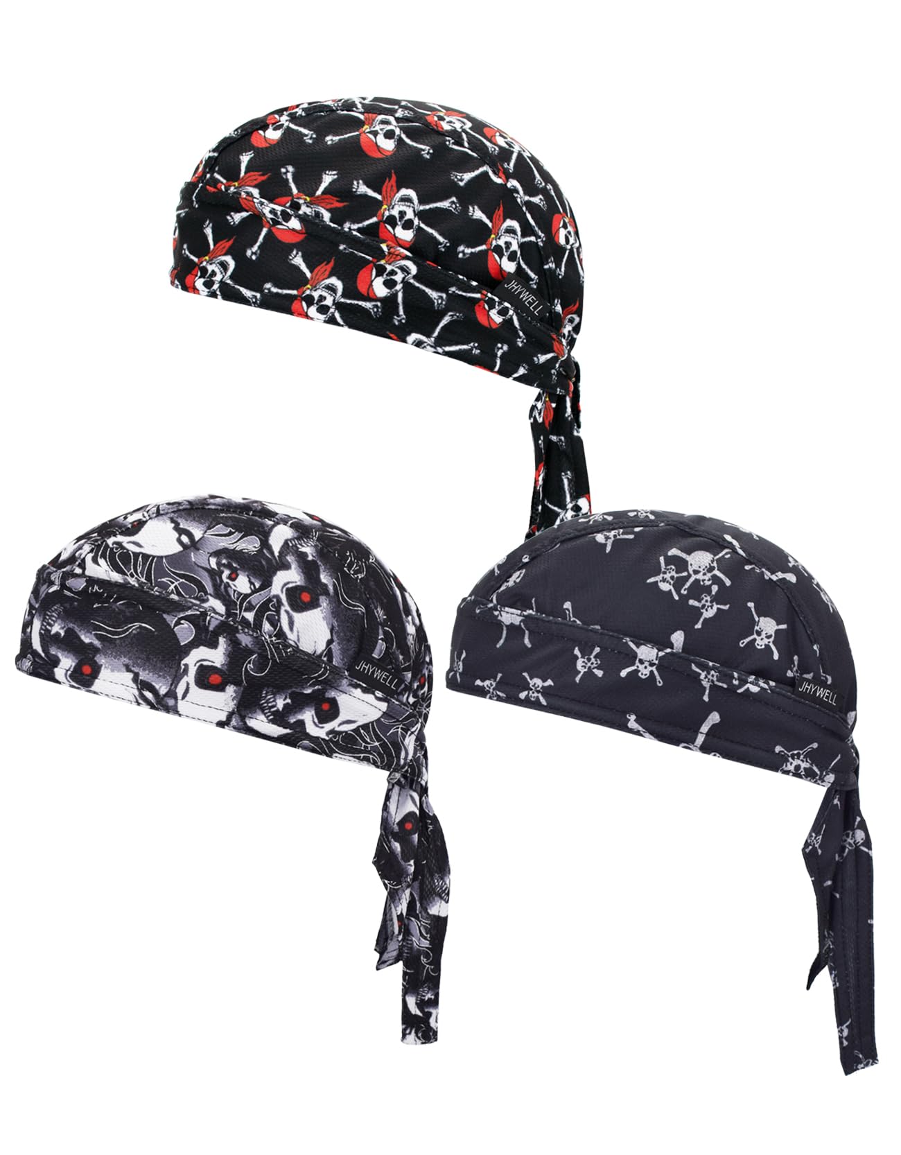 Cooling Do Rags Sweat Wicking Skull Caps Doo Rags Large Motorcycle Dew Rag Head Wrap Bandana Hats Liners for Men and Women