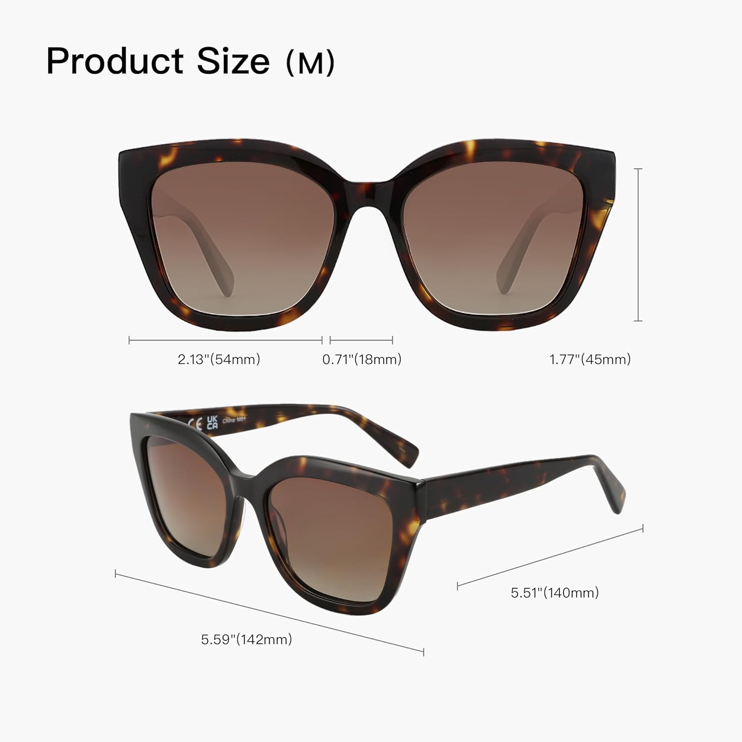 ZENOTTIC Polarized Sunglasses Women Oversized Sun Glasses Womens Trendy Retro Sunglass Square UV400 Protection Shades - Image 5